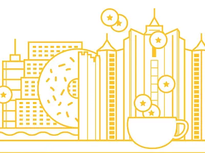 Cityscape art cityscape hotel illustration line membership scrapped vector wip