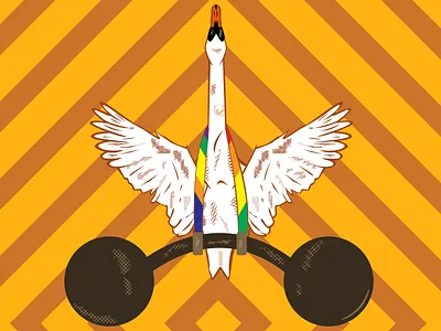 Orlando Strong — July Dribbble Meet-Up dumbells lgbtq orlando swans textures wip