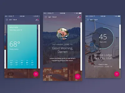 Resort iOS App app design hospitality ios travel ui ux