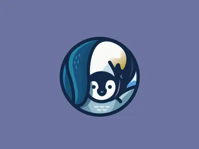 Penguin family logo animal branding colorful cute design family family logo icon identity illustration kawaii logo love love logo mark penguin penguin logo symbol