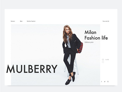 Fashion Layout clean dailyui fashion layout luxury minimal typography ui website white