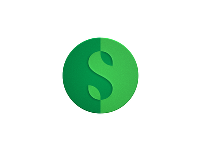 Money Tree brand circle coin concept dollar green icon logo mark minimal money tree