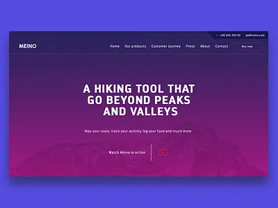 Landing Page Concept css html landing page mountain tool tracking web website