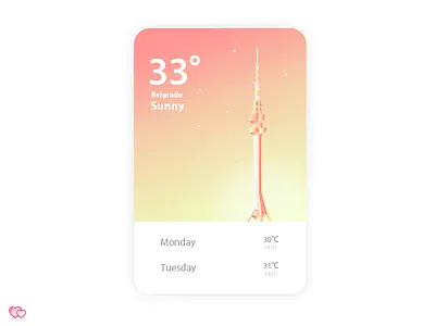 Great building——Belgrade Avala tower app belgrade city colour tower ui