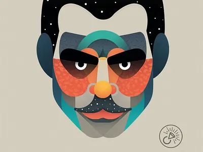 Big Brother 1984 bigbrother casmiclab cover illustration orwell portrait