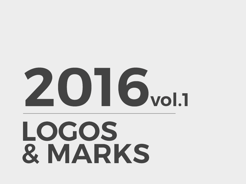 2016 vol.1 Logos & Marks advertising brand corporate handmade identity isotype letter lettering logotype typo typography