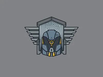 DAS Robot // Unit Delta abstract badge dasrobot futuristic machine robot vector