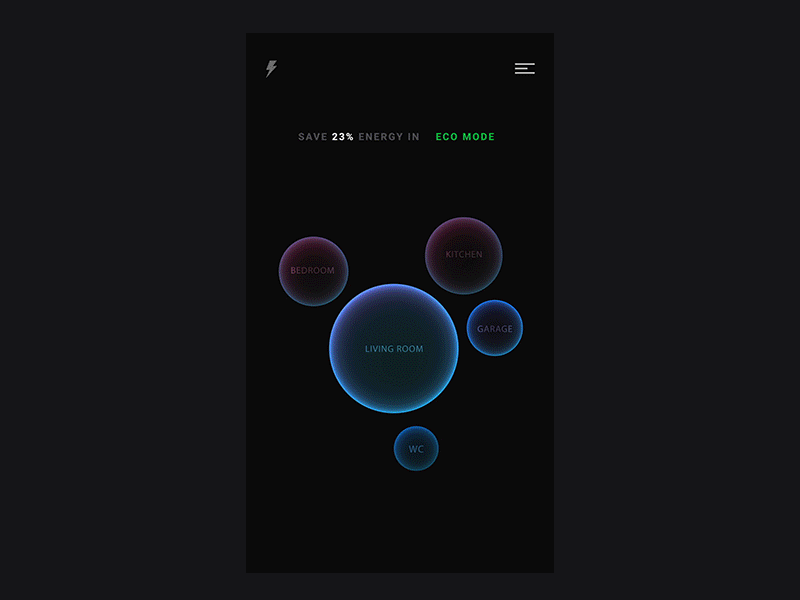 Infographic interaction UX by Gleb Kuznetsov ae aep ai animation automotive bubbles c4d car circle dashboard energy glow illustration infographics ios lights product smarthome ui ux