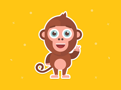 One Pugz ! avatar hello illustration mobileapp monkey tamagotchiisback
