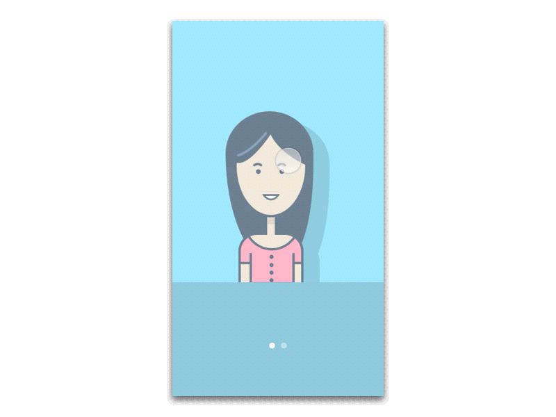 Onboarding pagination sample with Principle boy girl onboarding pagination principle prototype