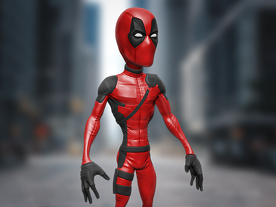 Deadpool - Stylized Style [WIP] cartoon character comics deadpool design funny hero marvel stylized suit superhero zbrush