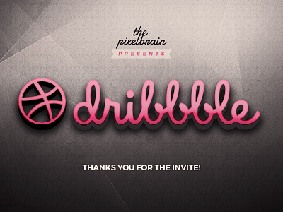 1st Shot debut shot dribbble first shot hello text effect thanks