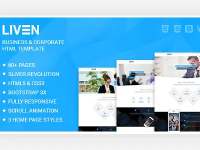 Liven – Business/Corporate HTML5 Template business website templates html5 portfolio template html5 template for business