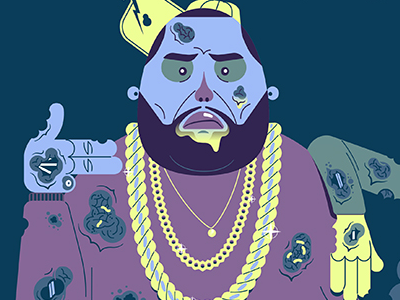 Killer Mike Run The Ghouls digital illustration el p hip hop killer mike print rtj runthejewels vector