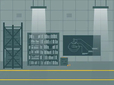 Laboratory background bookshelf chalkboard crates lab laboratory lights science tiles