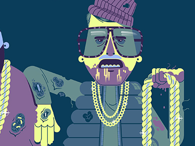 El-P Run the Ghouls digital illustration el p hip hop killer mike print rtj runthejewels vector