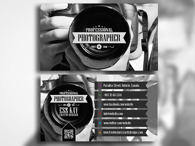 Free Professional Photographer Business Card business cards freebies