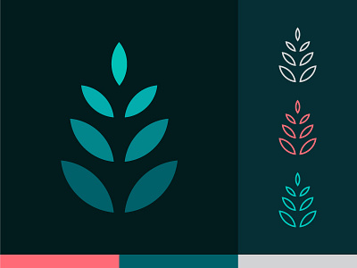 Fern design fern logo mark nature