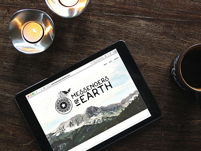 Messengers of Earth // Logo Design design eagle earth geometry ipad logo minnesota mountains nature sacred