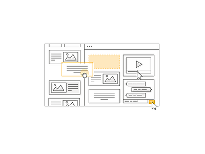 Manage your modules line art graphic art capture data grab line manage modules select