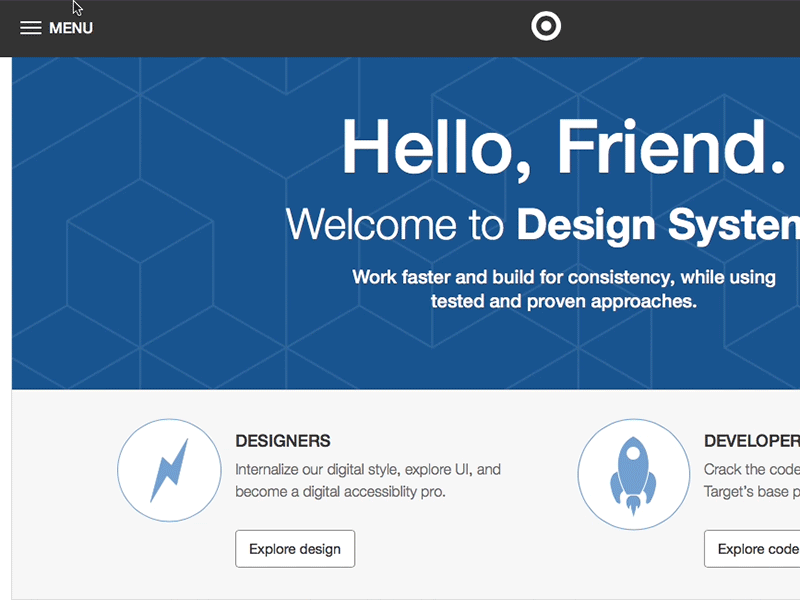 Navigation - Design Systems @ Target animation designsystems navigation pattern library styleguide target