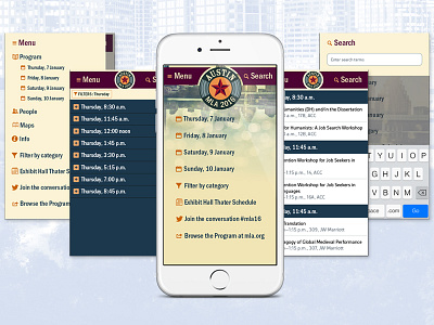 Mobile Convention Program mobile ui ux visual design