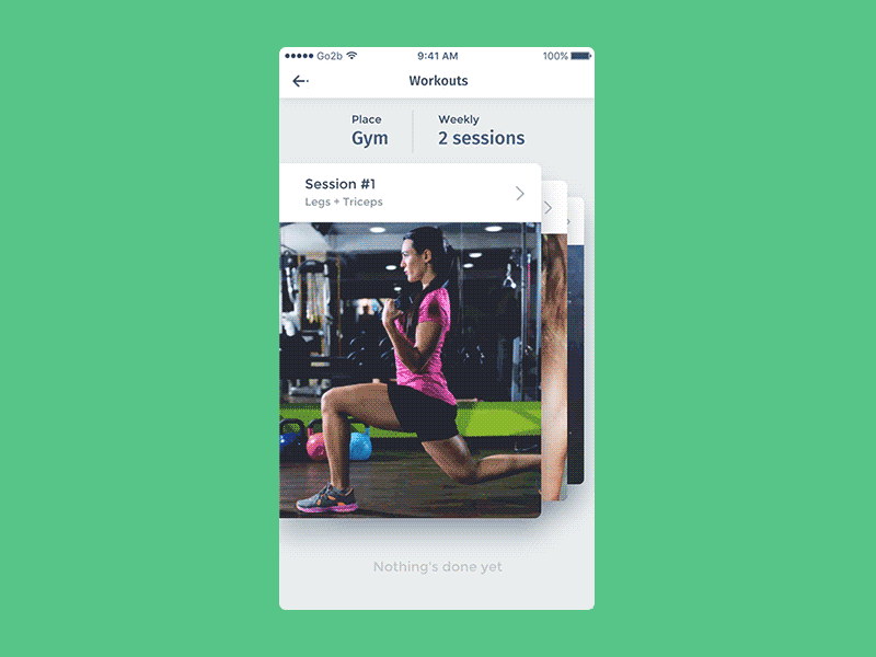 Cards transition body fitness food grocery health ios iphone nutrition transition ui ui animation