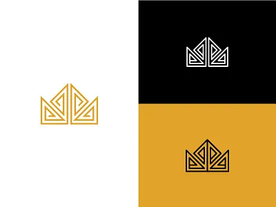 Crowns crown geometric icon logo