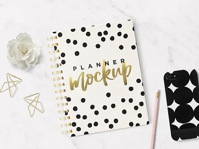 Planner / Agenda Mockup agenda blog calligraphy font illustration lettering mockup organizer planner sketch sketchbook typo