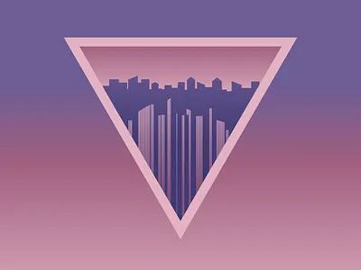 Vector Cities angles city cityscape geometric gradient illustration night silhouette silhouettes triangle