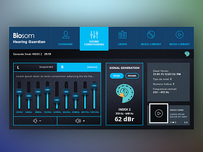 Biosom Music Player Design graphics music players ui