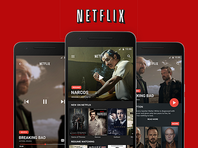 Material Design Redesign Concept material design netflix redesign ui ux video