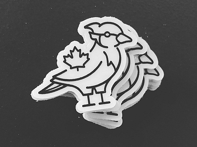 Toronto BlueJays Sticker baseball blue jays canada illustration line sticker stickermule toronto