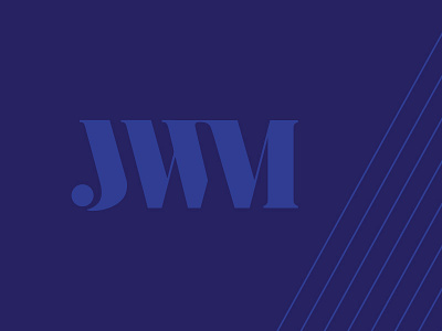 JWM Home Design blue branding logo monogram wordmark