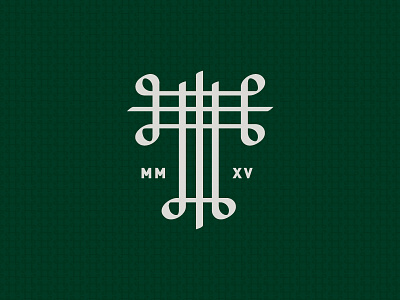 German Beer Hall calligraphic green logo monogram