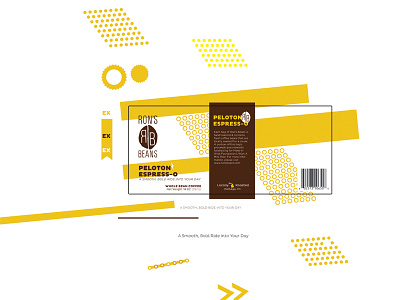 Ron's Beans Coffee : Re-Brand 002 artboard branding brown coffee gotham font mustard packaging pluto font yellow