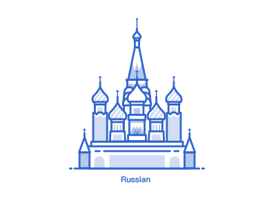 Russian city design icon illustartion