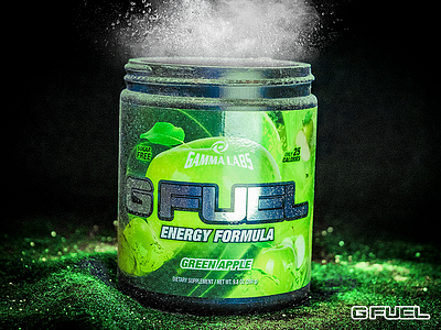 GFuel Green Apple Advertisement advertisement apple colors digital gamma gfuel green powder print