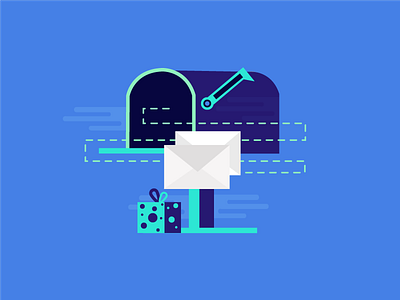 Mail Box application design emailer flat graphics illustartion mobile ui ux web website