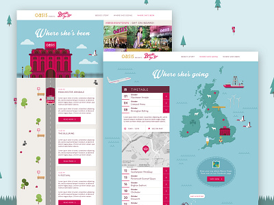 Bessie's routine adaptive bus clothing colourful flat illustration microsite oasis responsive routine shop ui ux