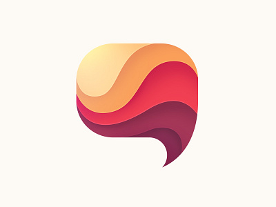 Speech Bubble Logo branding bubble chat gradient icon logo mark messag neststrix social speech talk