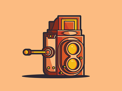 Twin Lens camera illustration photography retro