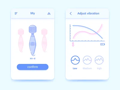 Vibration regulator app colour regulator spear ui vibrating vibration