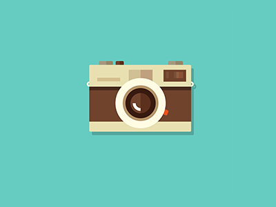 Vintage camera camera flat icon vintage