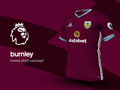 Burnley Home Shirt by adidas adidas burnley football jersey kit premier league soccer