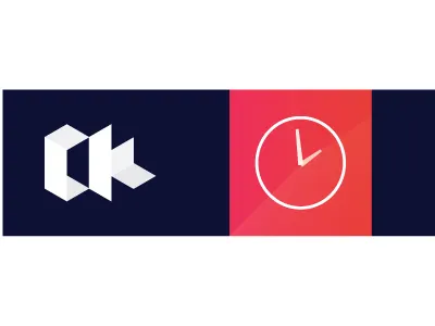 Beginnings of a UI 3d clock geometry icon logo ui