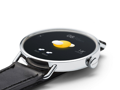Weather_Smart Watch cloudy smart time ui ux watch weather