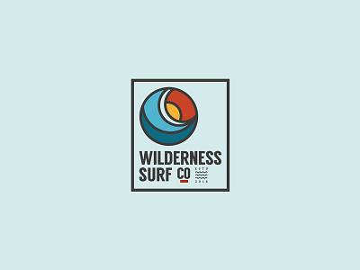 Wilderness Surf Logo beach character e commerce flat flat design icon logo logo design minimal surf ui wave