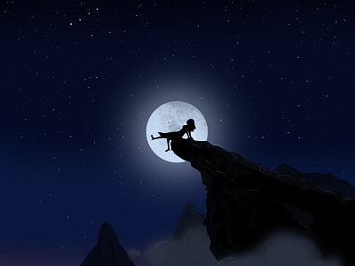 To The Sky - Freedom art digital art digital painting illustration lighting moon