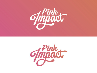 Pink Impact logo pink pink impact script